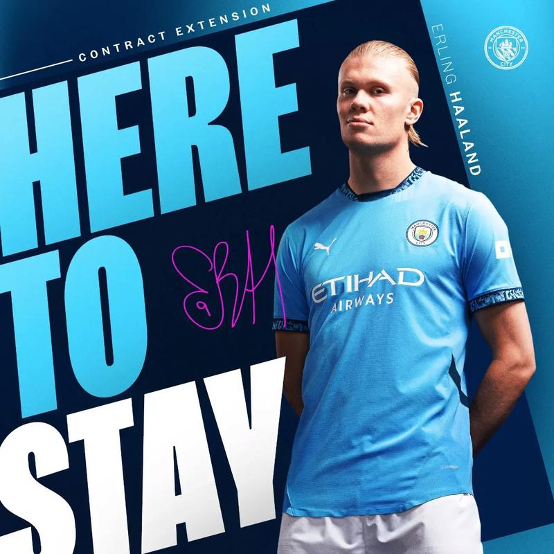 哈兰德本赛季俱乐部+国家队已打进34球，追平C罗13-14赛季纪录（哈兰德本季俱乐部与国家队合计34球，追平C罗2013-14赛季纪录）